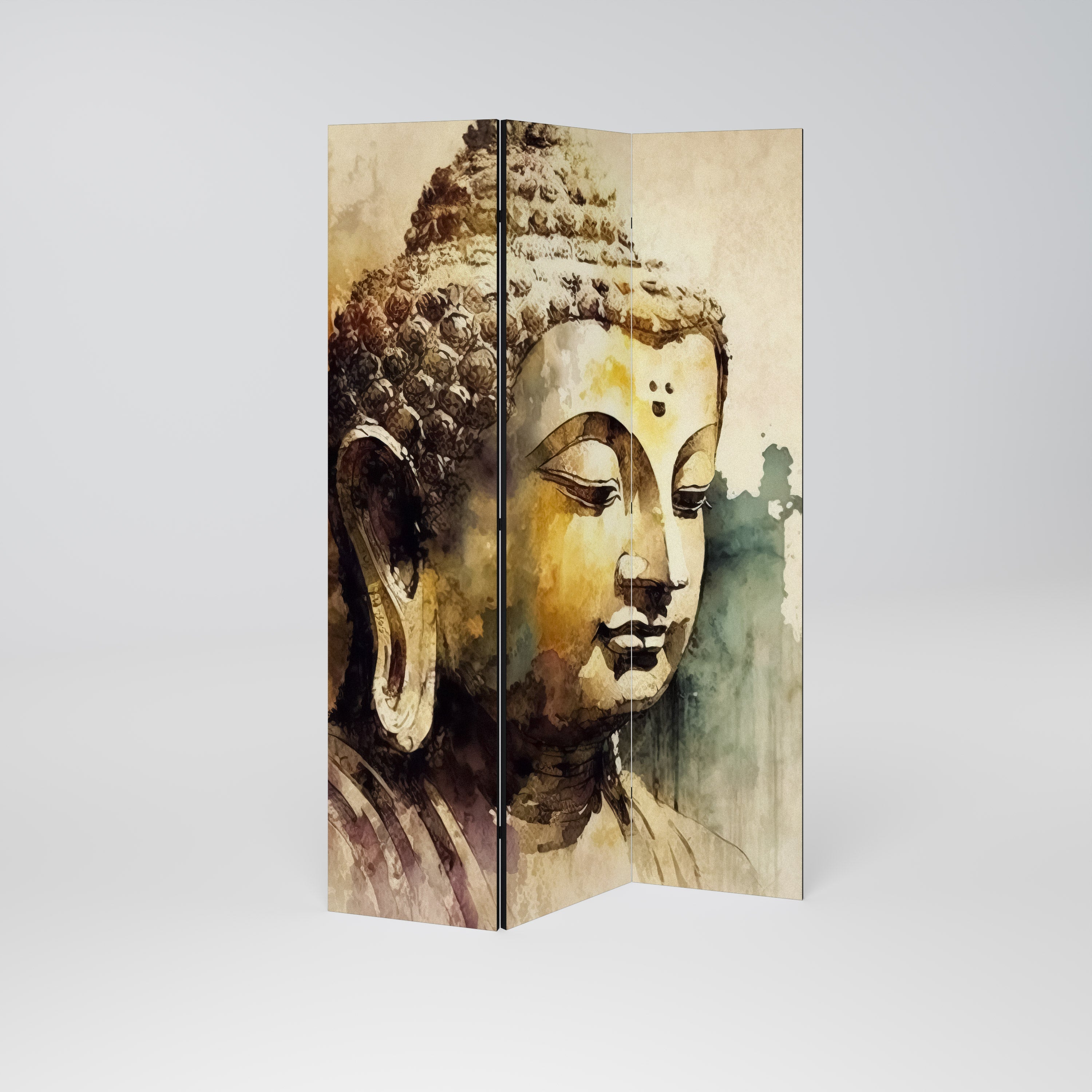 TRANQUIL BUDDHA WHISPERS Dekorativer 3-teiliger Raumteiler