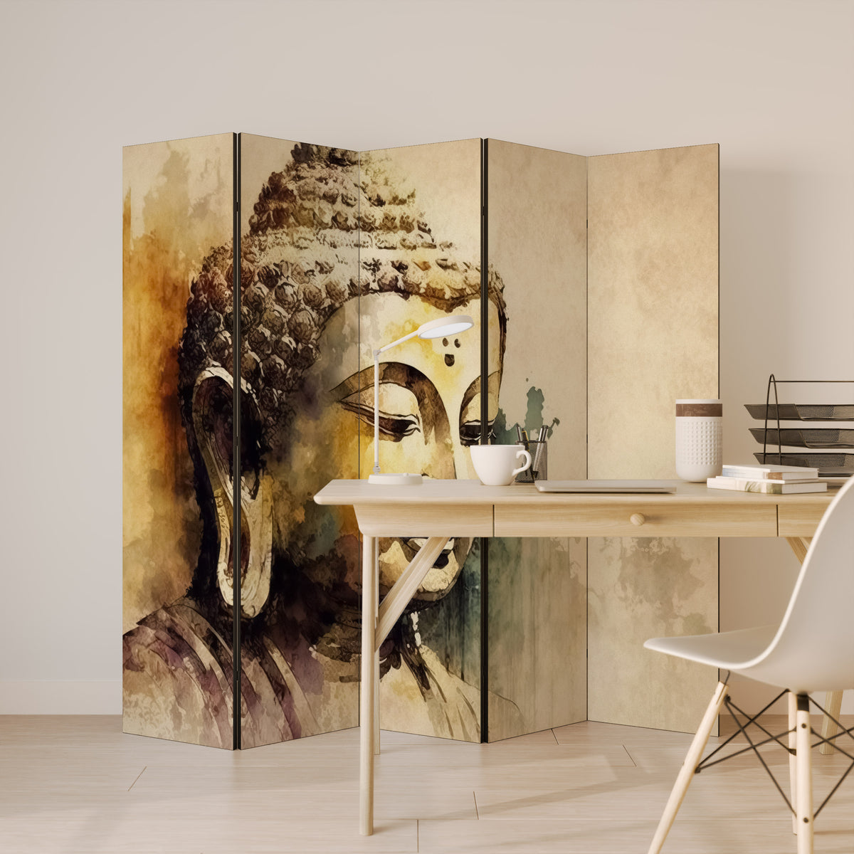 TRANQUIL BUDDHA WHISPERS 5-teiliger Paravent