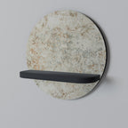 FADED ELEGANCE Rundes Kunstregal in Schwarz