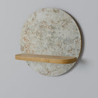 FADED ELEGANCE Rundes Kunstregal in Eiche-Optik