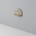 FADED ELEGANCE Rundes Kunstregal in Eiche-Optik