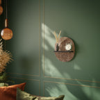 ARABESQUE WHISPERS Ovales Kunstregal in Schwarz