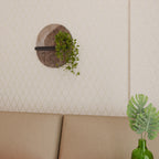 ARABESQUE WHISPERS Ovales Kunstregal in Schwarz