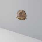 ARABESQUE WHISPERS Rundes Kunstregal in Eiche-Optik