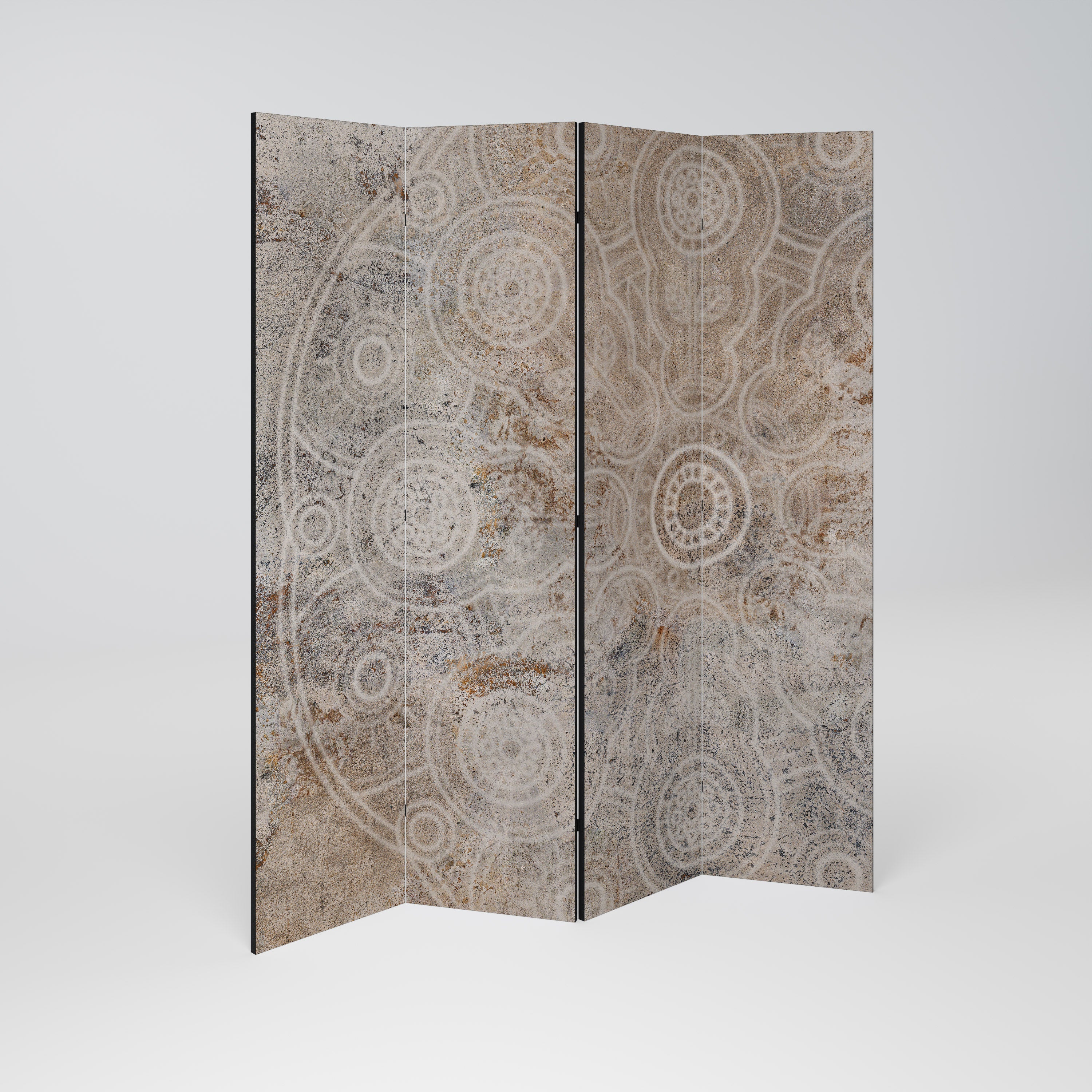 ENIGMATIC PATTERNS Dekorativer 4-teiliger Raumteiler