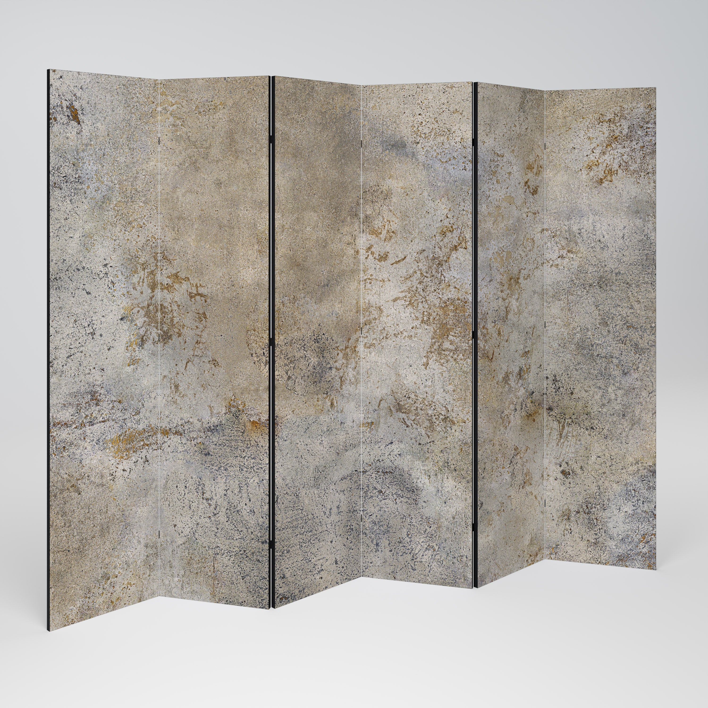 Dekorativer Raumteiler ABSTRACT EARTH CANVAS mit 6 Paneelen