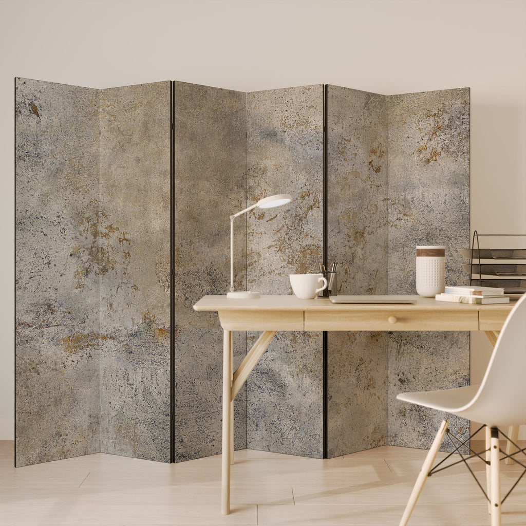 Dekorativer Raumteiler ABSTRACT EARTH CANVAS mit 6 Paneelen