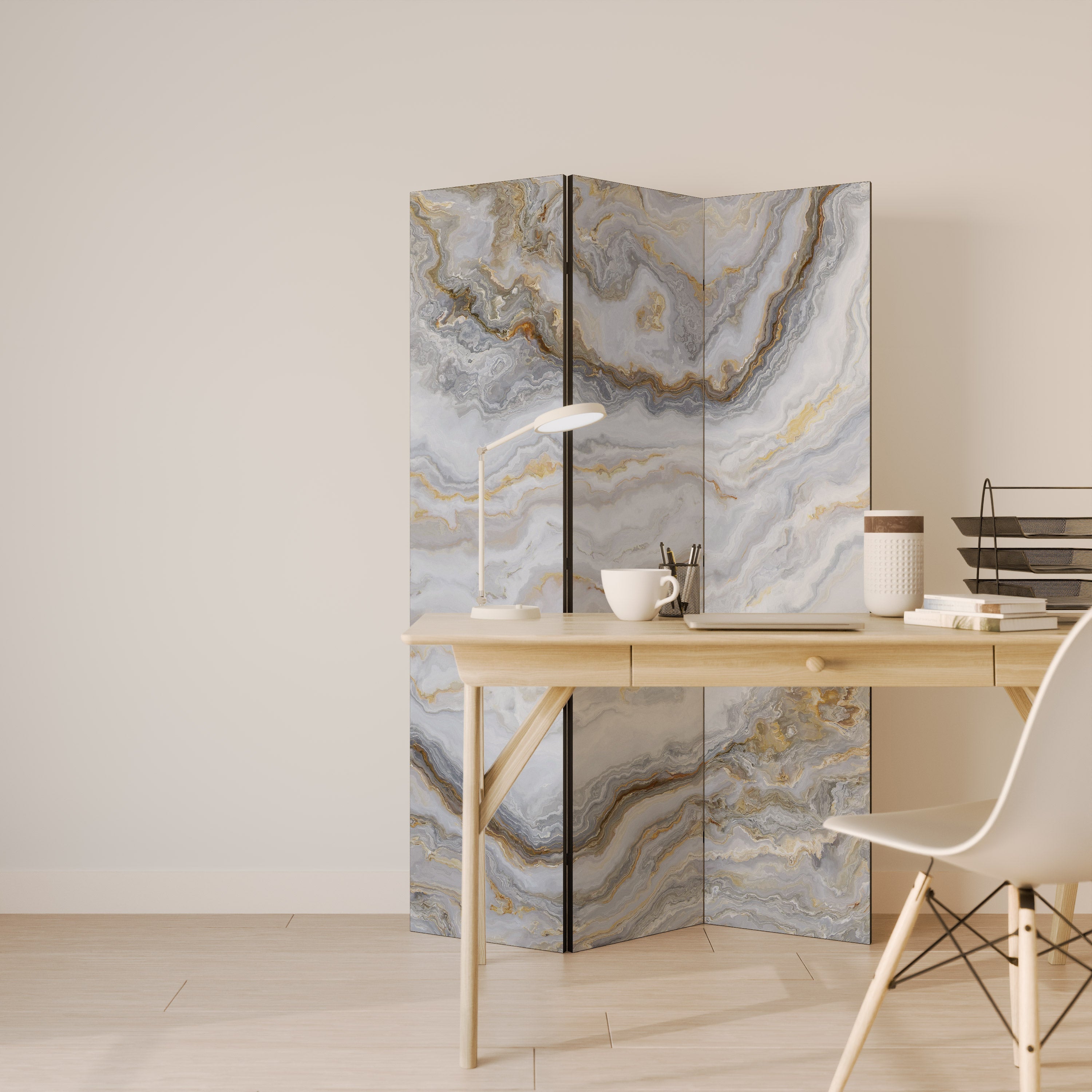 GOLDEN RIDGES Dekorativer 3-teiliger Raumteiler