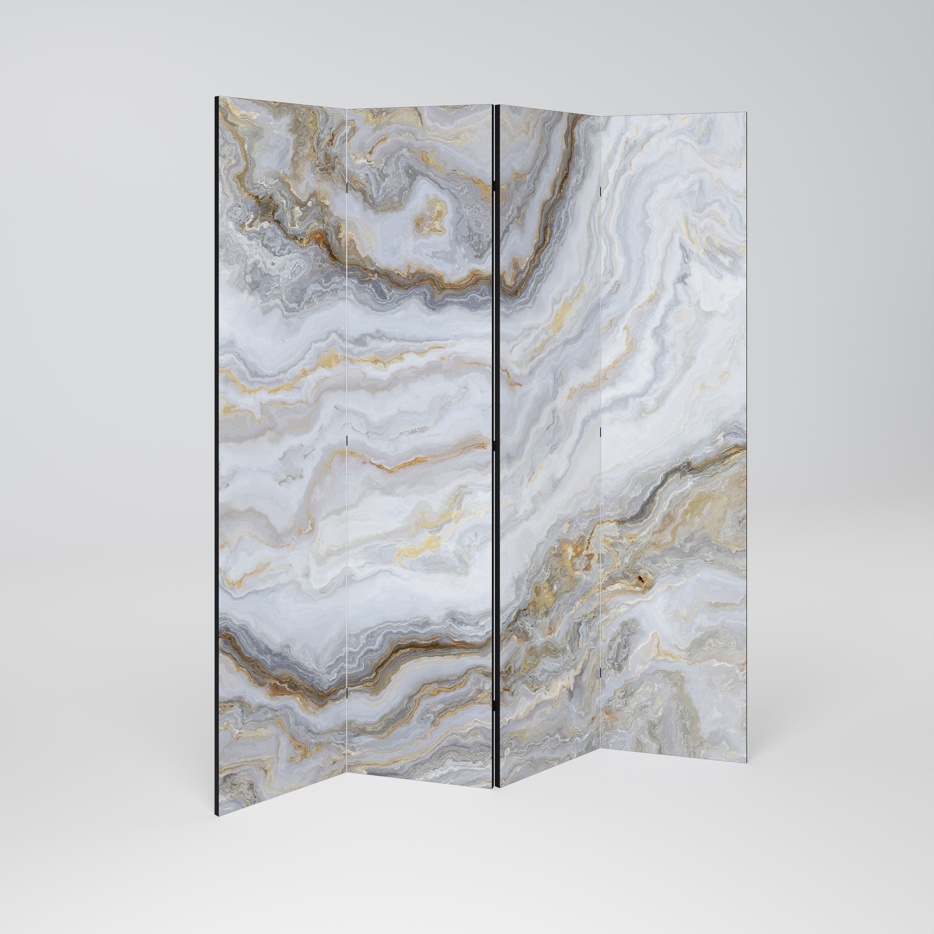 GOLDEN RIDGES Dekorativer 4-teiliger Raumteiler