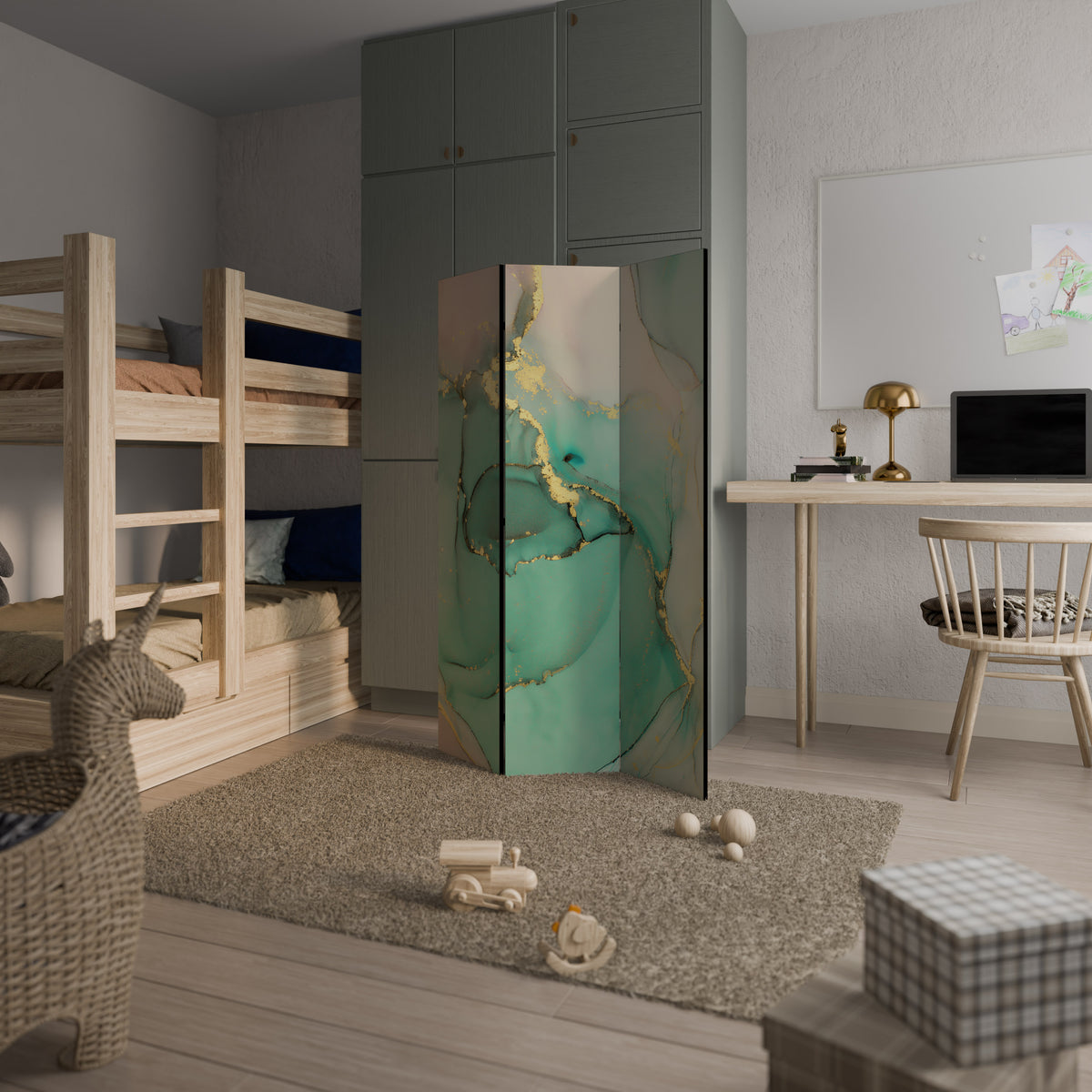 MARBLEIZED MYSTIQUE 3-teiliger Paravent