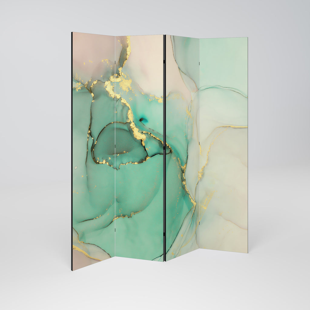 MARBLEIZED MYSTIQUE 4-Panel Room Divider