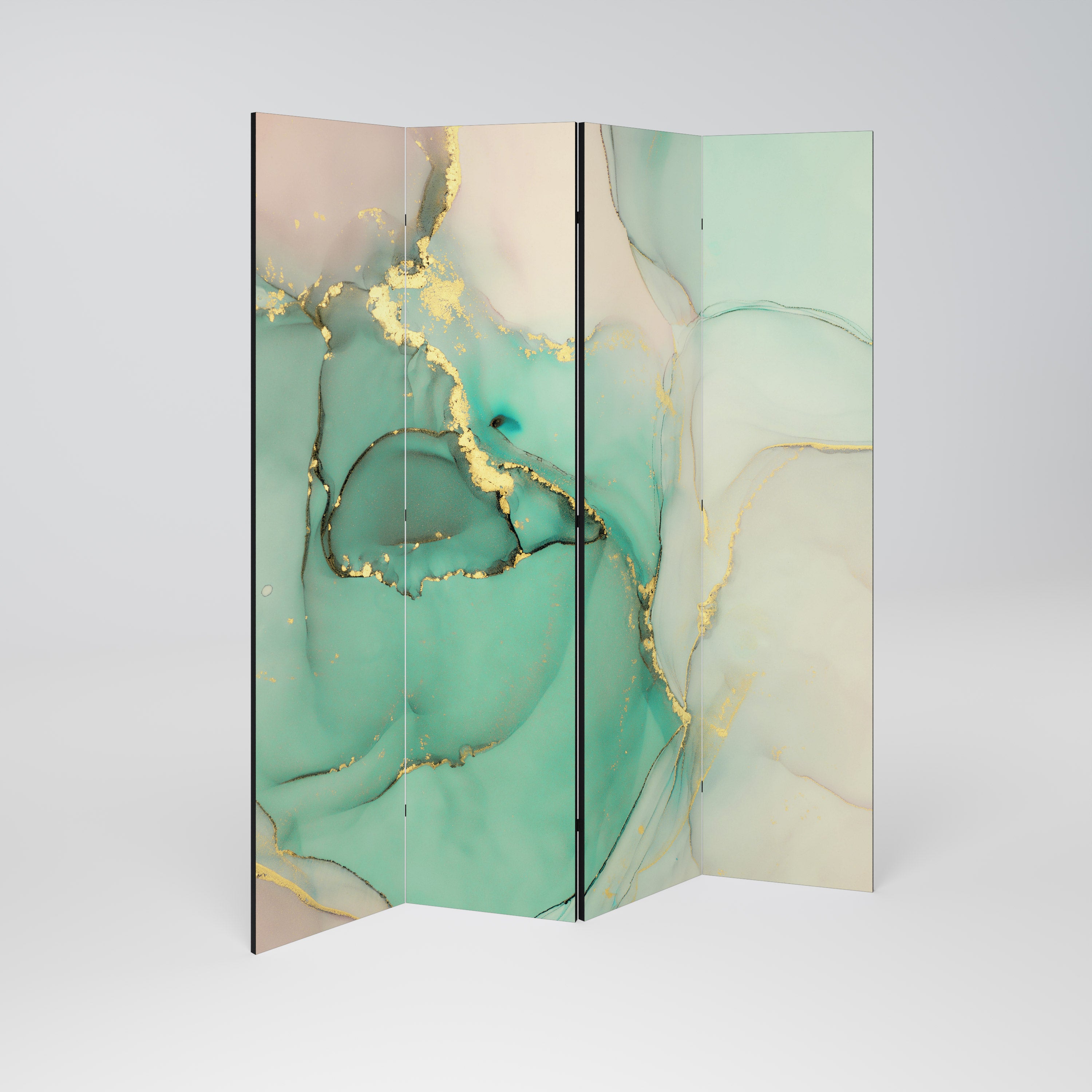 MARBLEIZED MYSTIQUE 4-Panel Room Divider