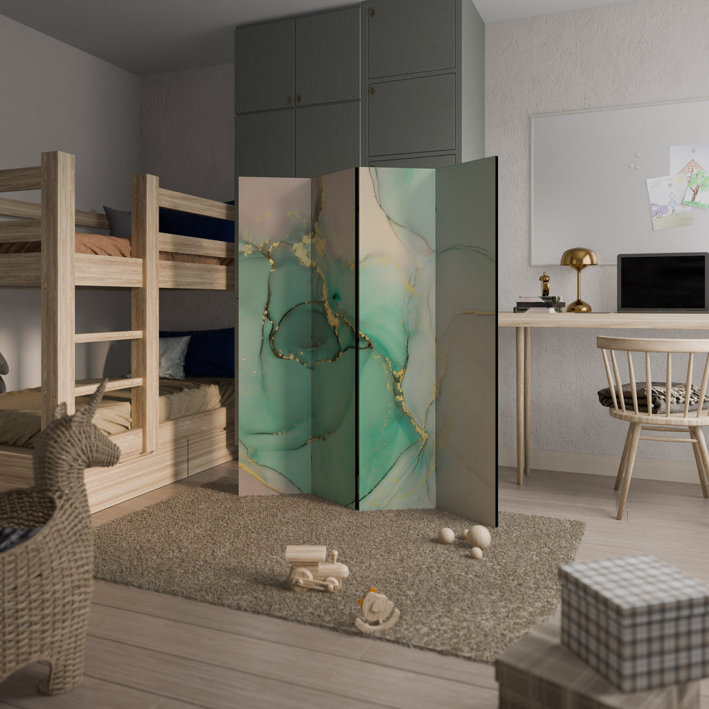 MARMORIERTER MYSTIQUE Dekorativer 4-teiliger Raumteiler
