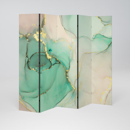 MARBLEIZED MYSTIQUE 5-Panel Room Divider