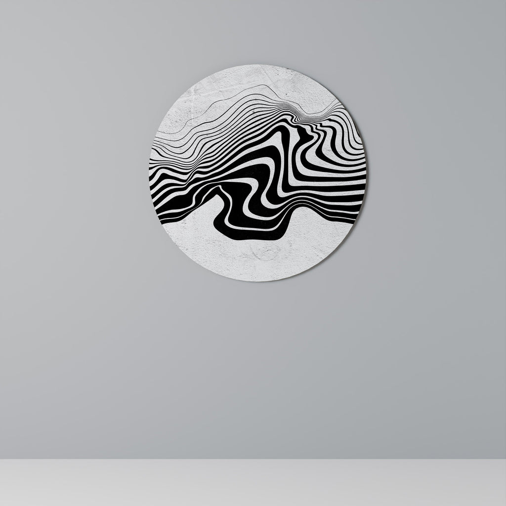 Runde Wandkunst MONOCHROME MIRAGE