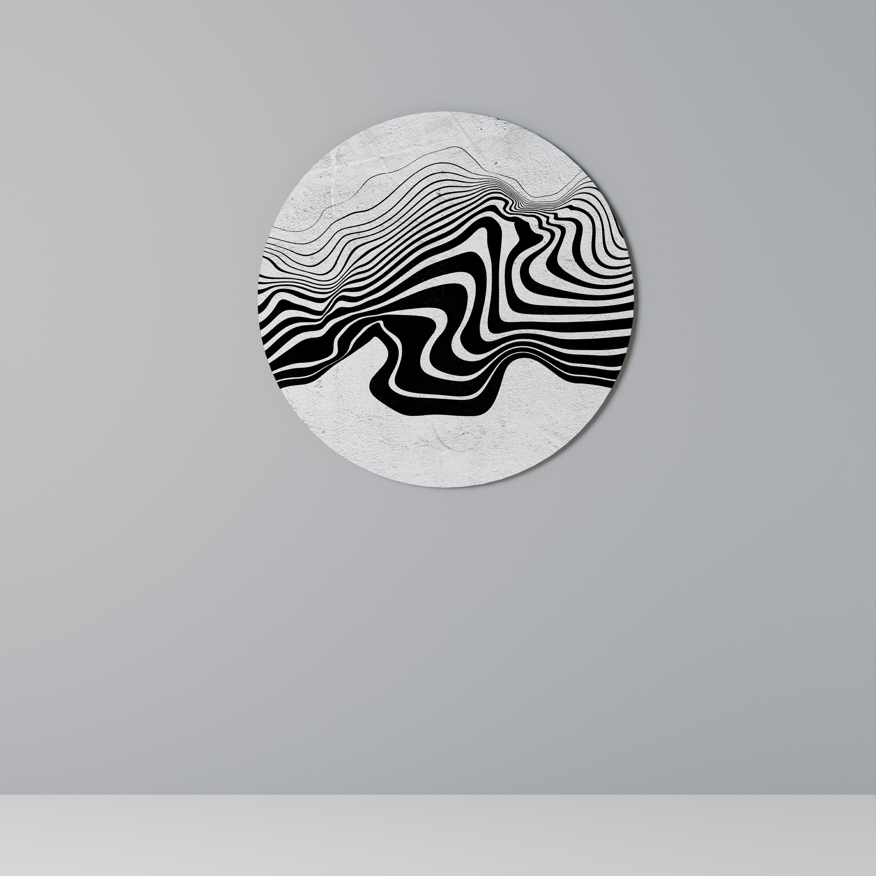 Runde Wandkunst MONOCHROME MIRAGE
