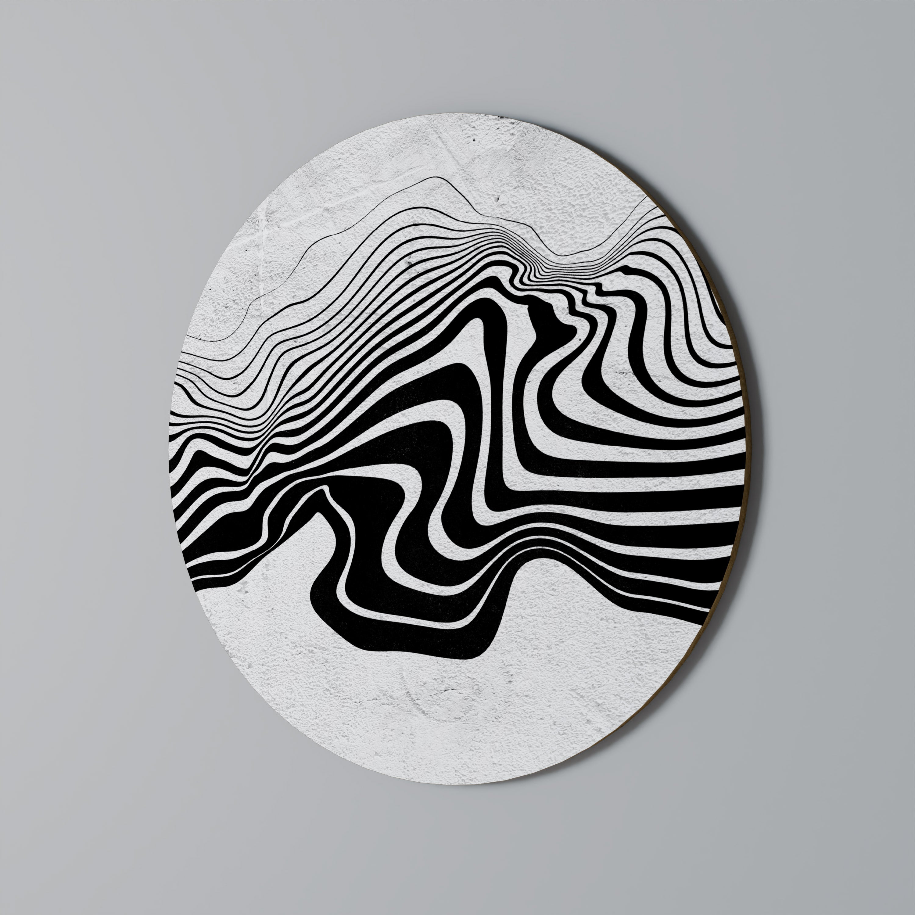 Runde Wandkunst MONOCHROME MIRAGE