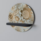 SUCCULENT WHIMSY Rundes Kunstregal in Schwarz