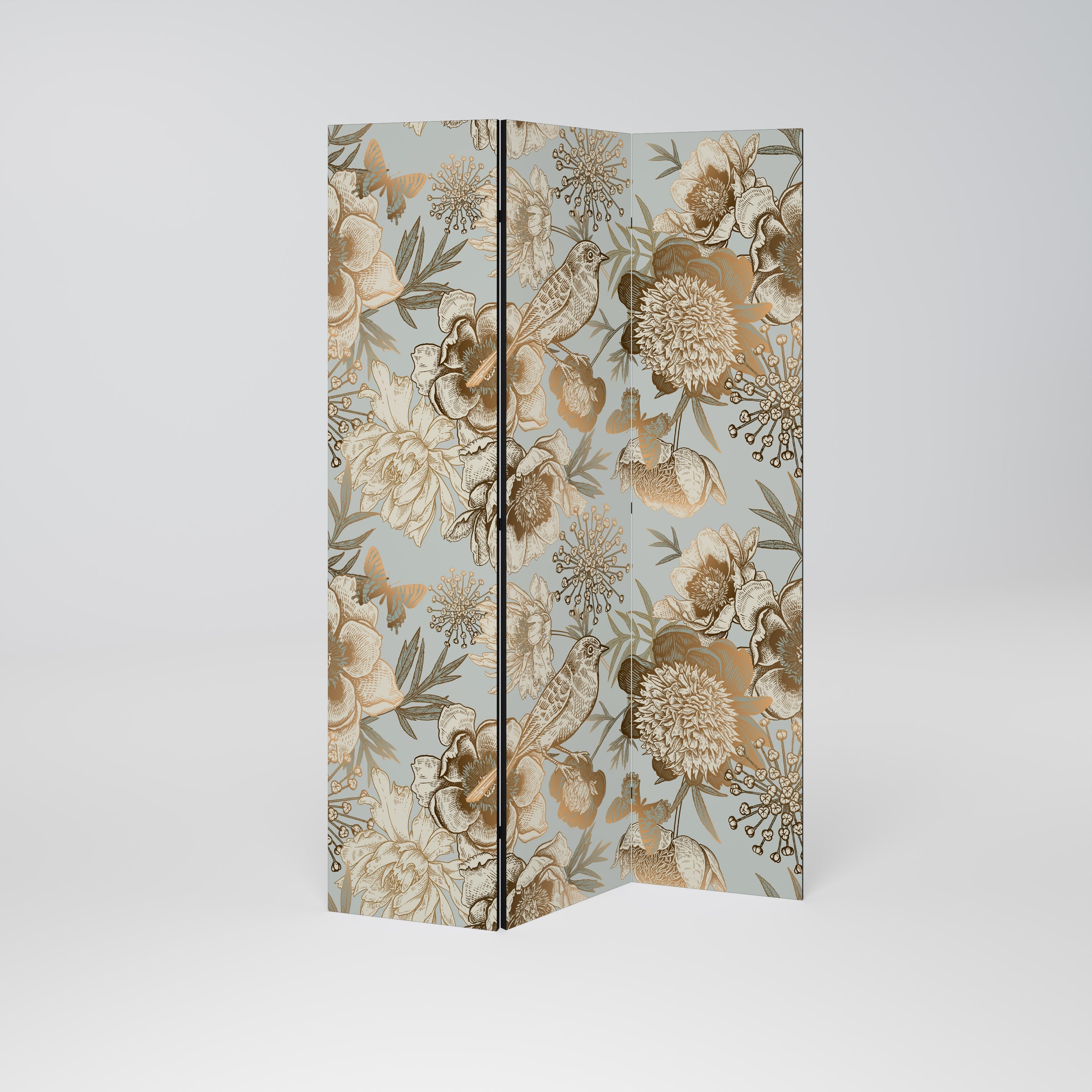 SUCCULENT WHIMSY Dekorativer 3-teiliger Raumteiler