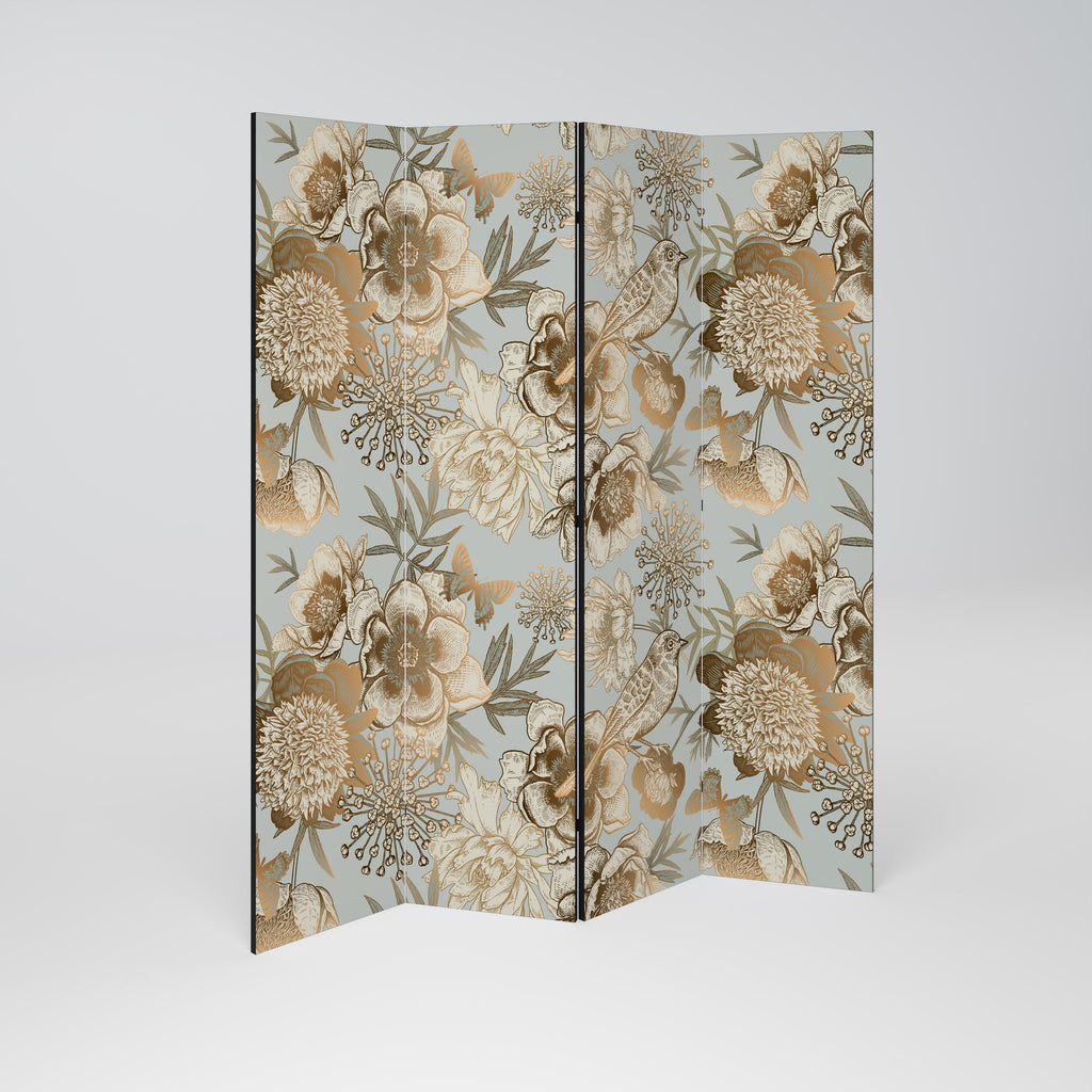 SUCCULENT WHIMSY Dekorativer 4-teiliger Raumteiler