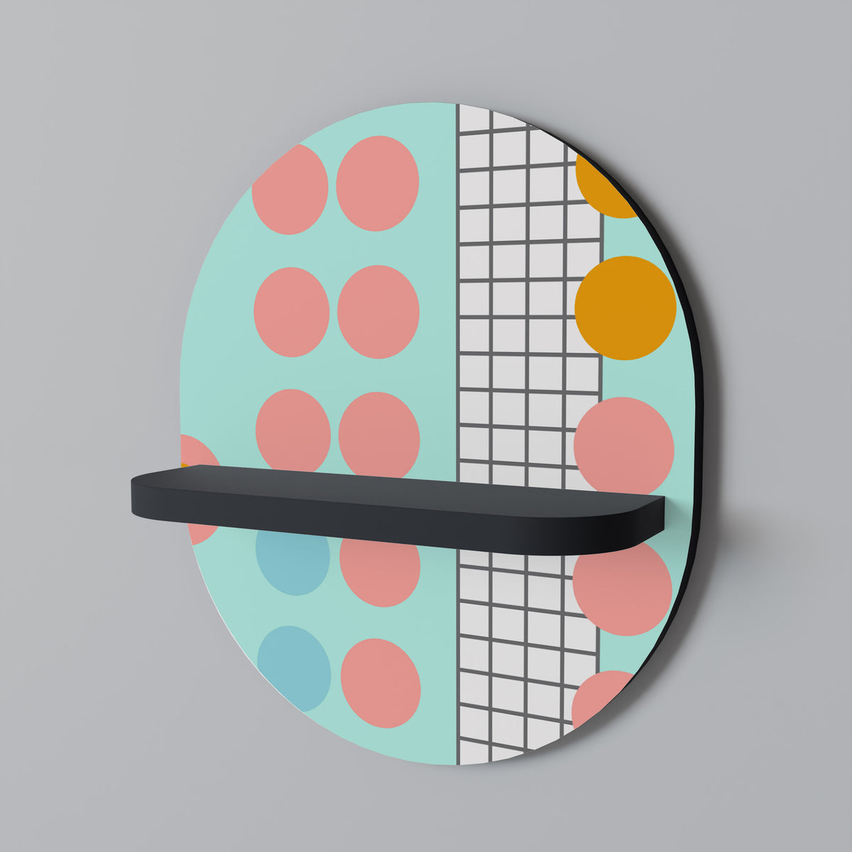 RETRO GRID Dekoratives Wandregal