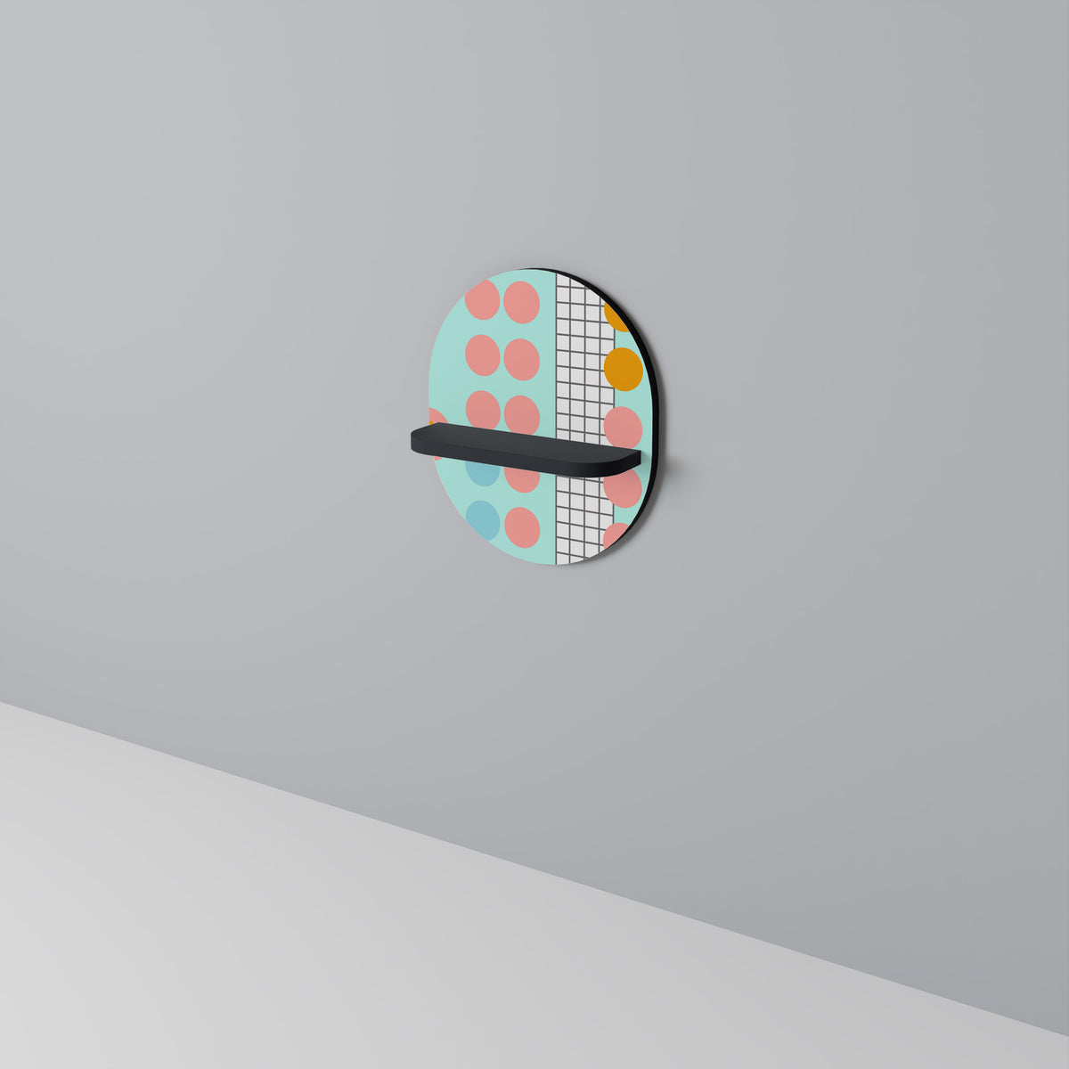RETRO GRID Dekoratives Wandregal