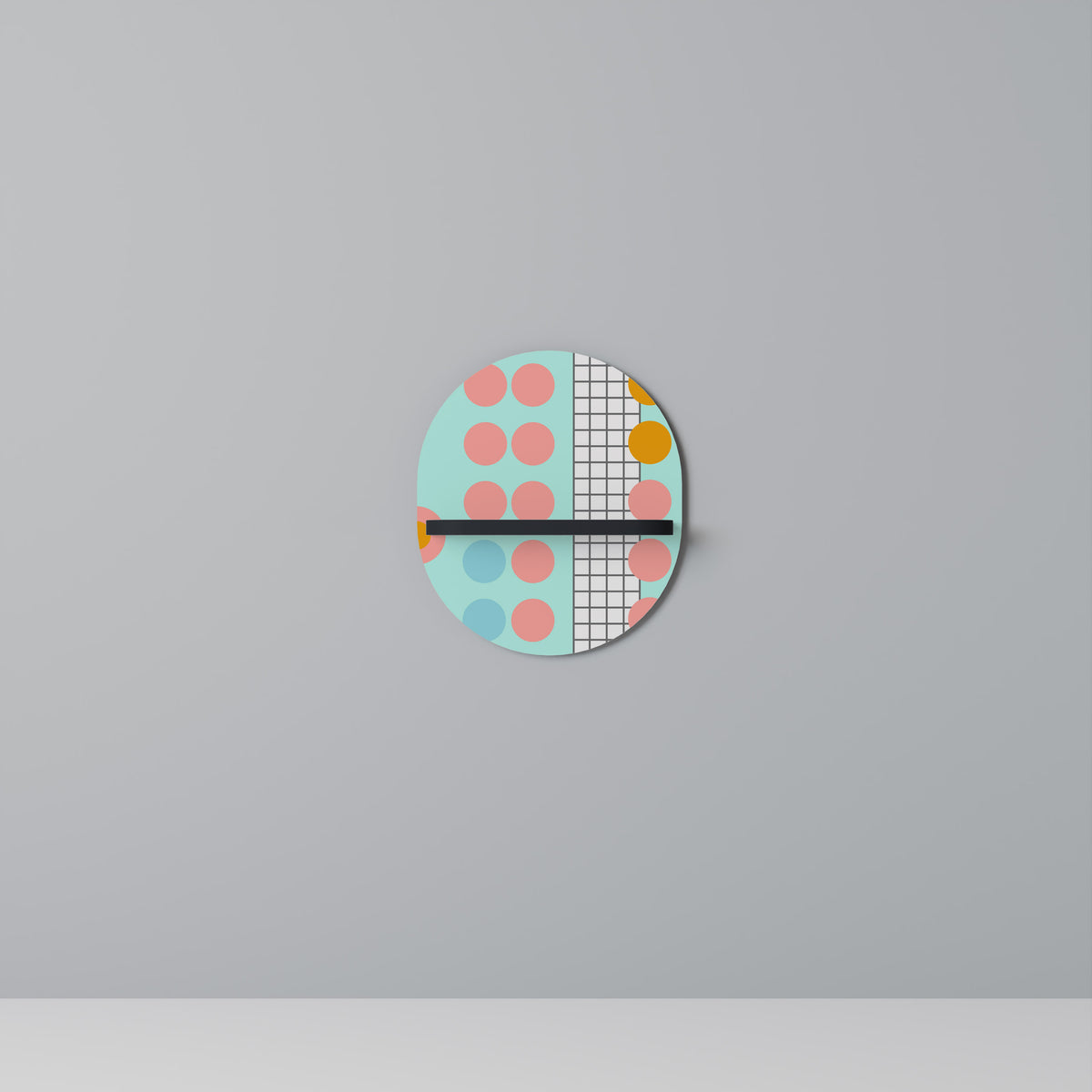 RETRO GRID Dekoratives Wandregal