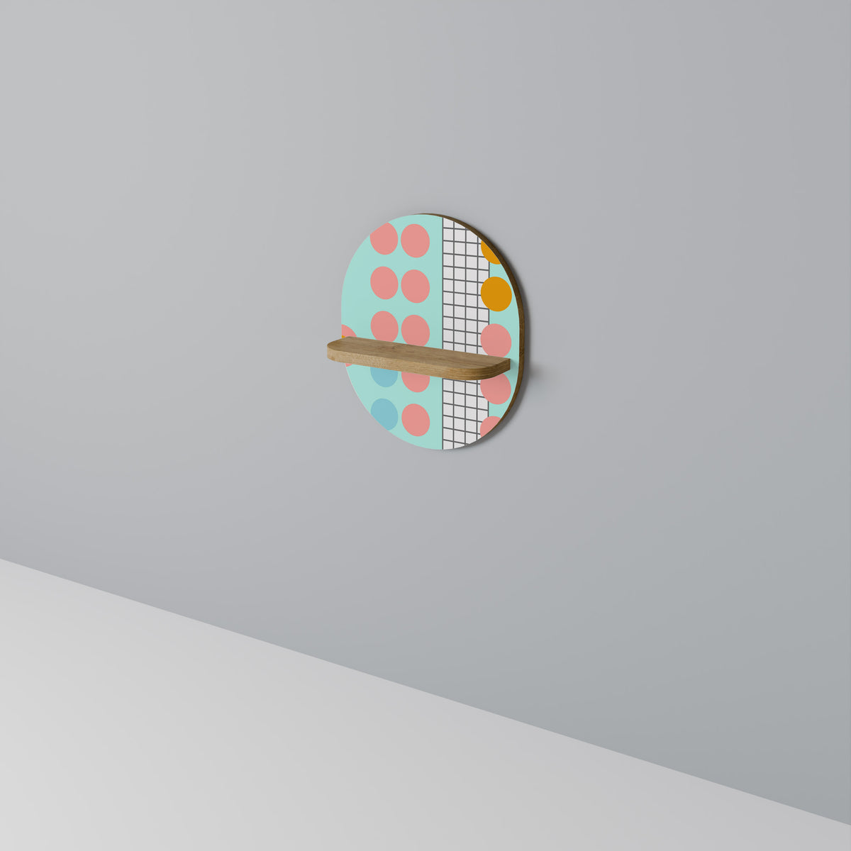 RETRO GRID Dekoratives Wandregal
