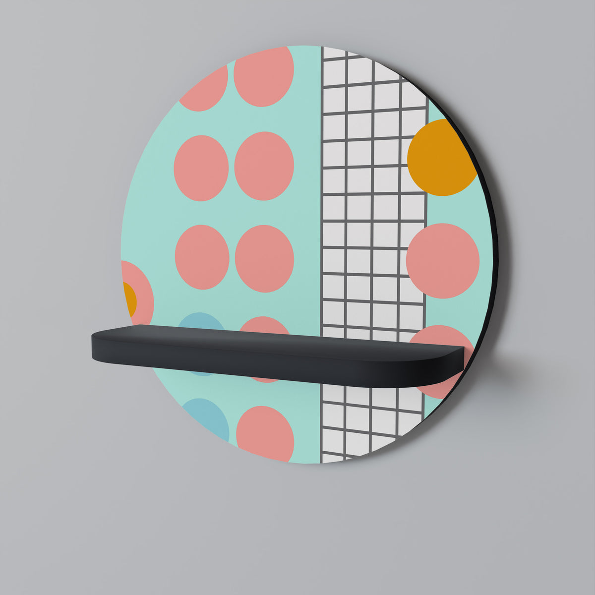RETRO GRID Dekoratives Wandregal