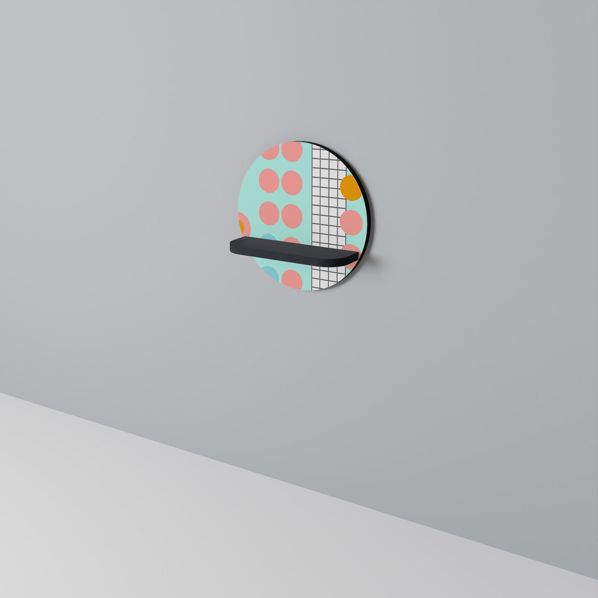 RETRO GRID Dekoratives Wandregal