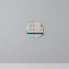 RETRO GRID Rundes Kunstregal in Schwarz