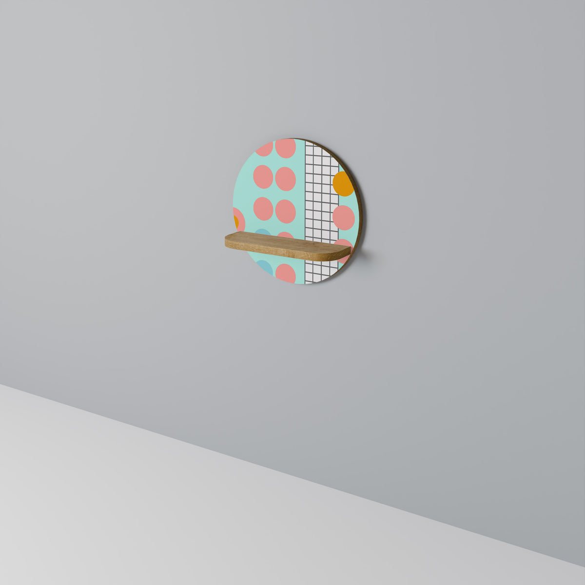 RETRO GRID Dekoratives Wandregal