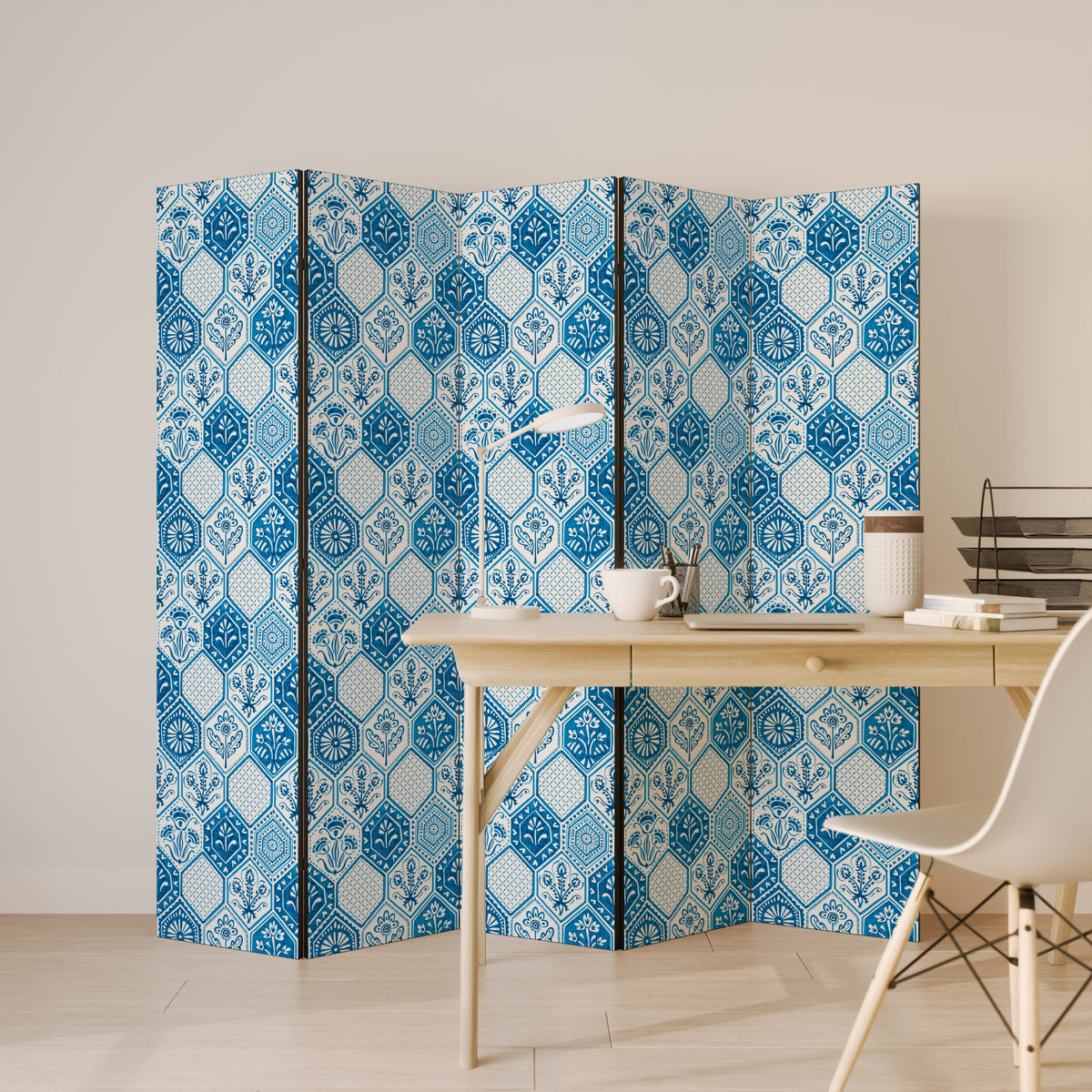 AQUATIC HEXAGON DREAM 5-teiliger Paravent
