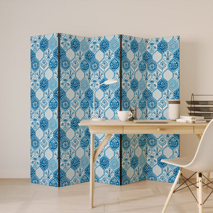 AQUATIC HEXAGON DREAM 5-Panel Room Divider