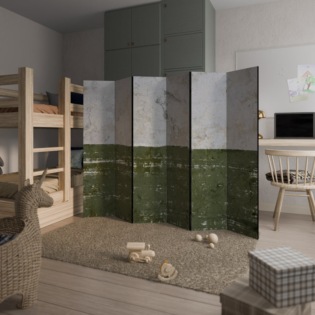 RUSTIC RADIANCE ASSEMBLED 6-teiliger Paravent