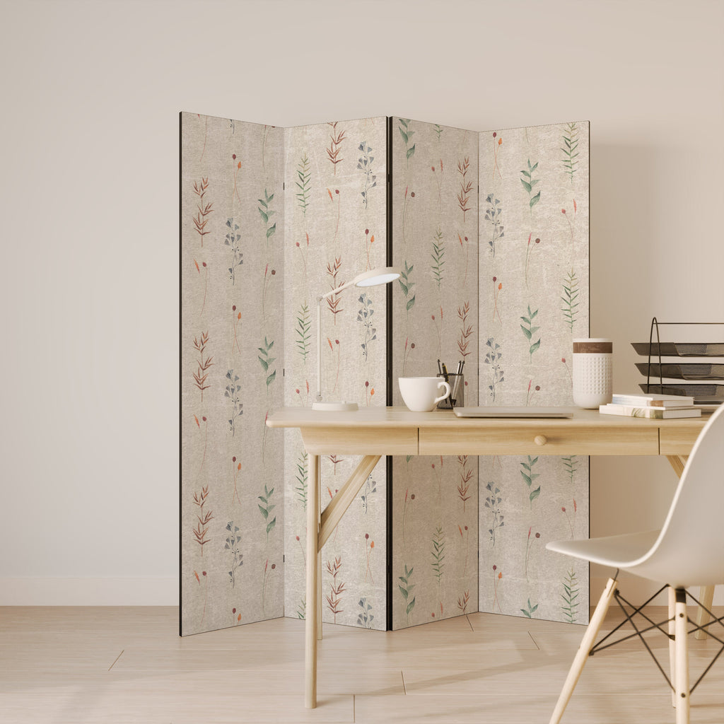 VERDANT HARMONY Dekorativer 4-teiliger Raumteiler