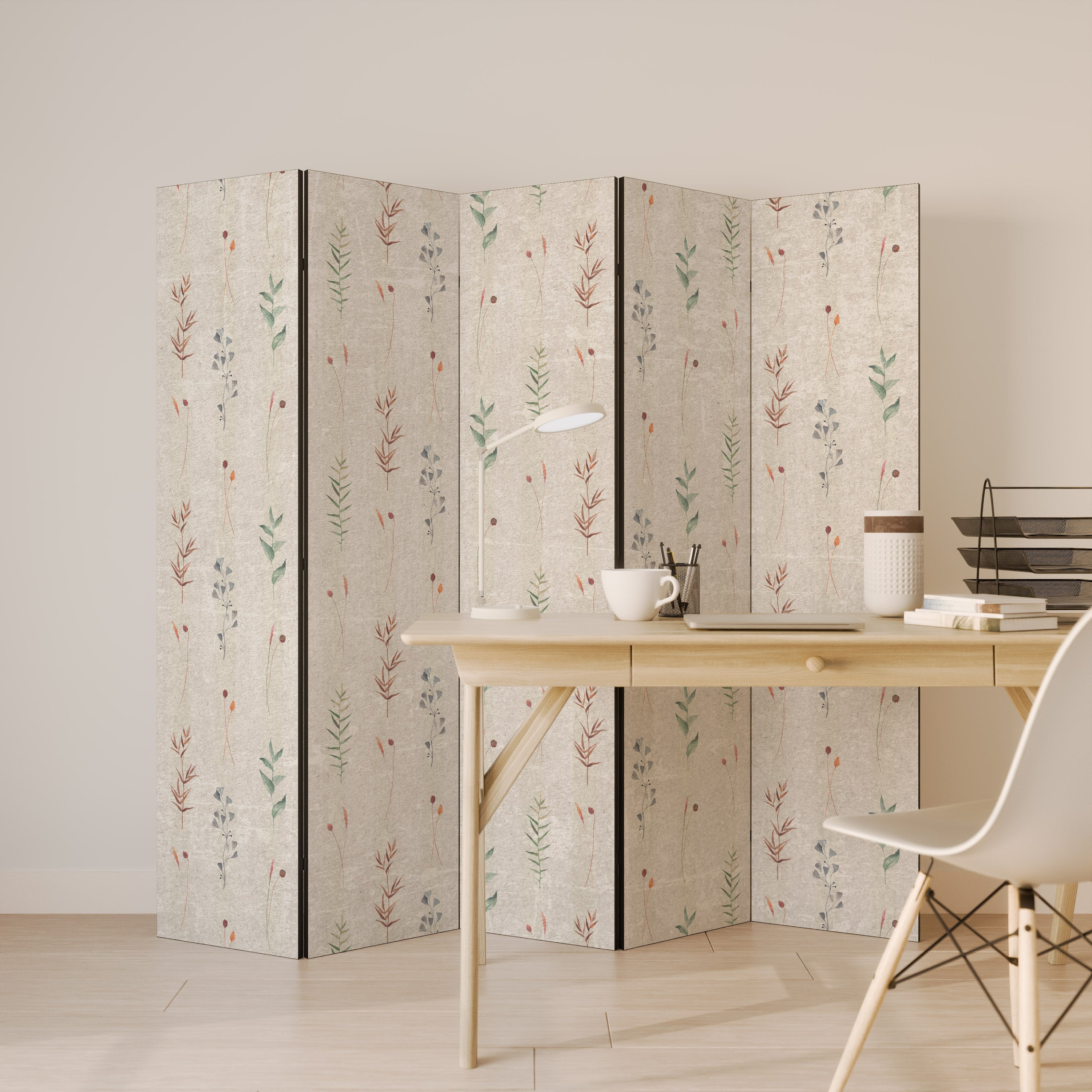 VERDANT HARMONY Dekorativer 5-teiliger Raumteiler