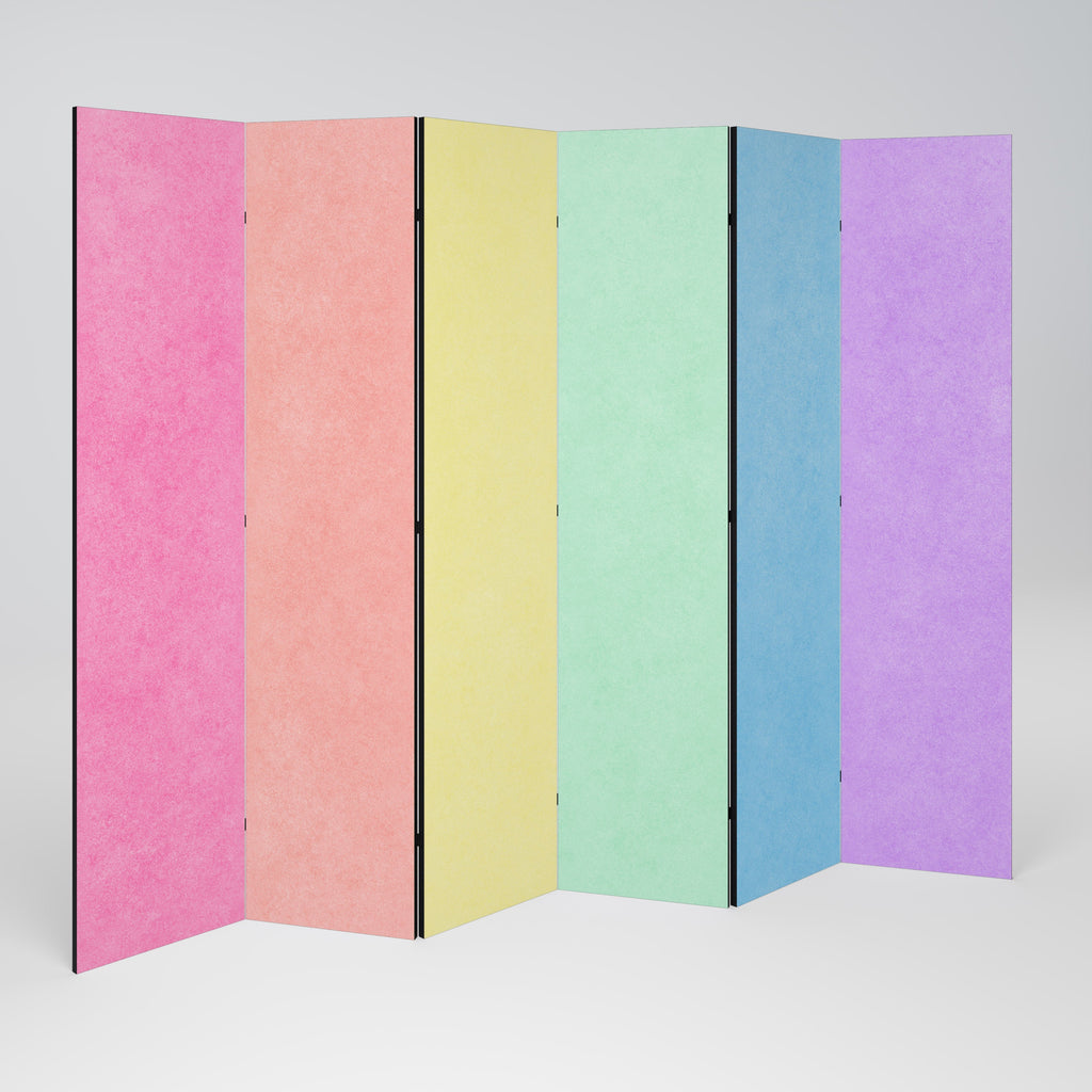 LIKE A ROLLING SHADE Decorative 6-Panel Room Divider