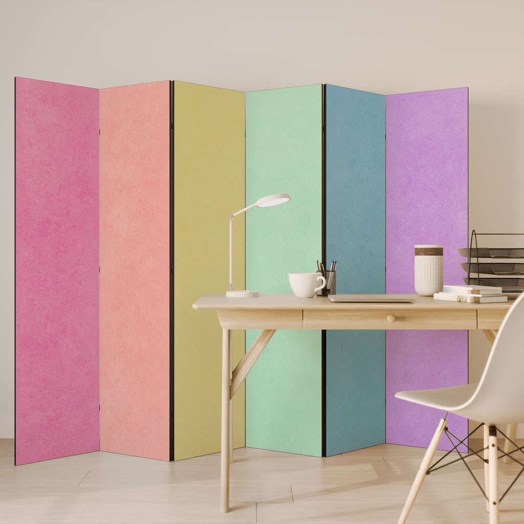 LIKE A ROLLING SHADE Decorative 6-Panel Room Divider