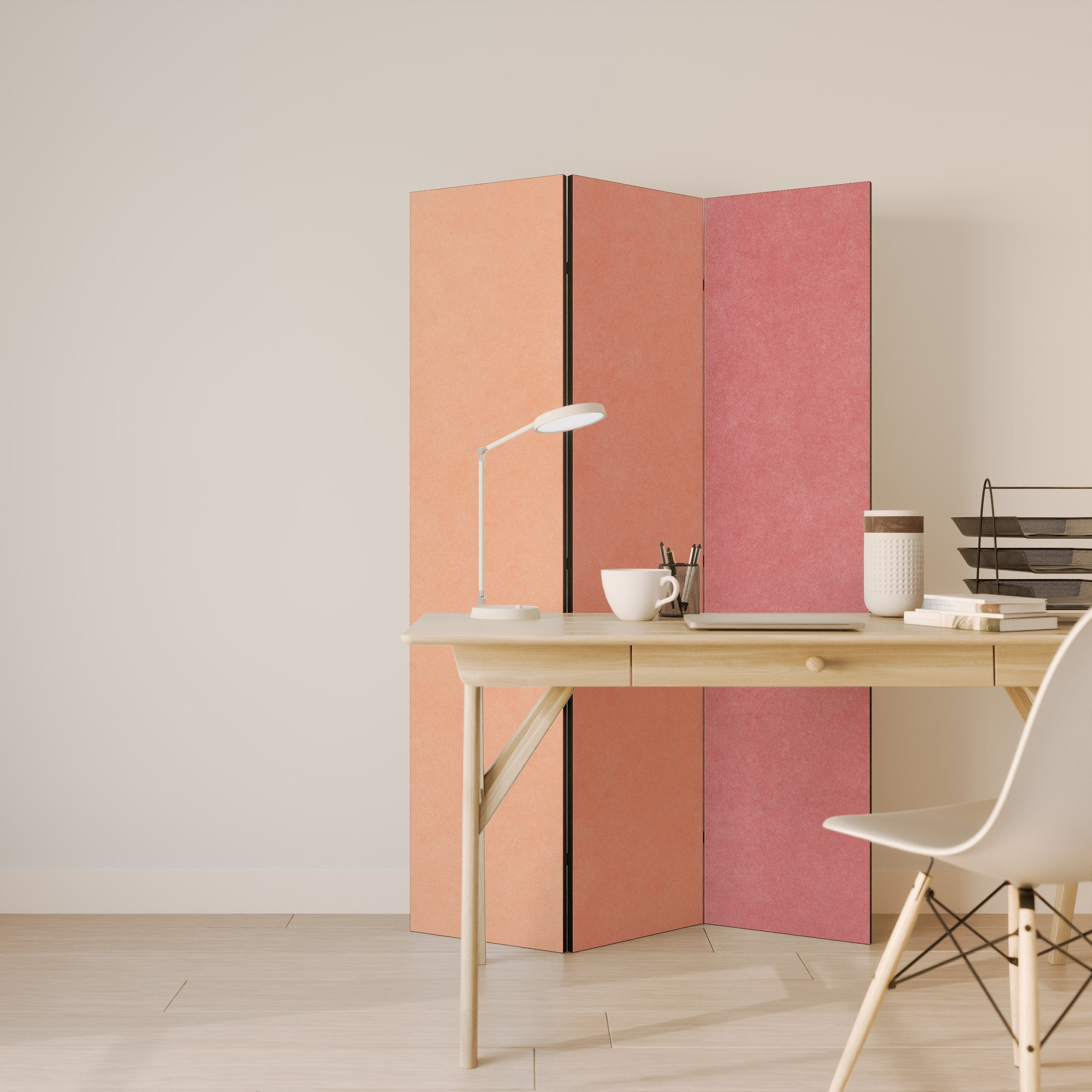 SMELLS LIKE PINK SPIRIT Dekorativer 3-teiliger Raumteiler
