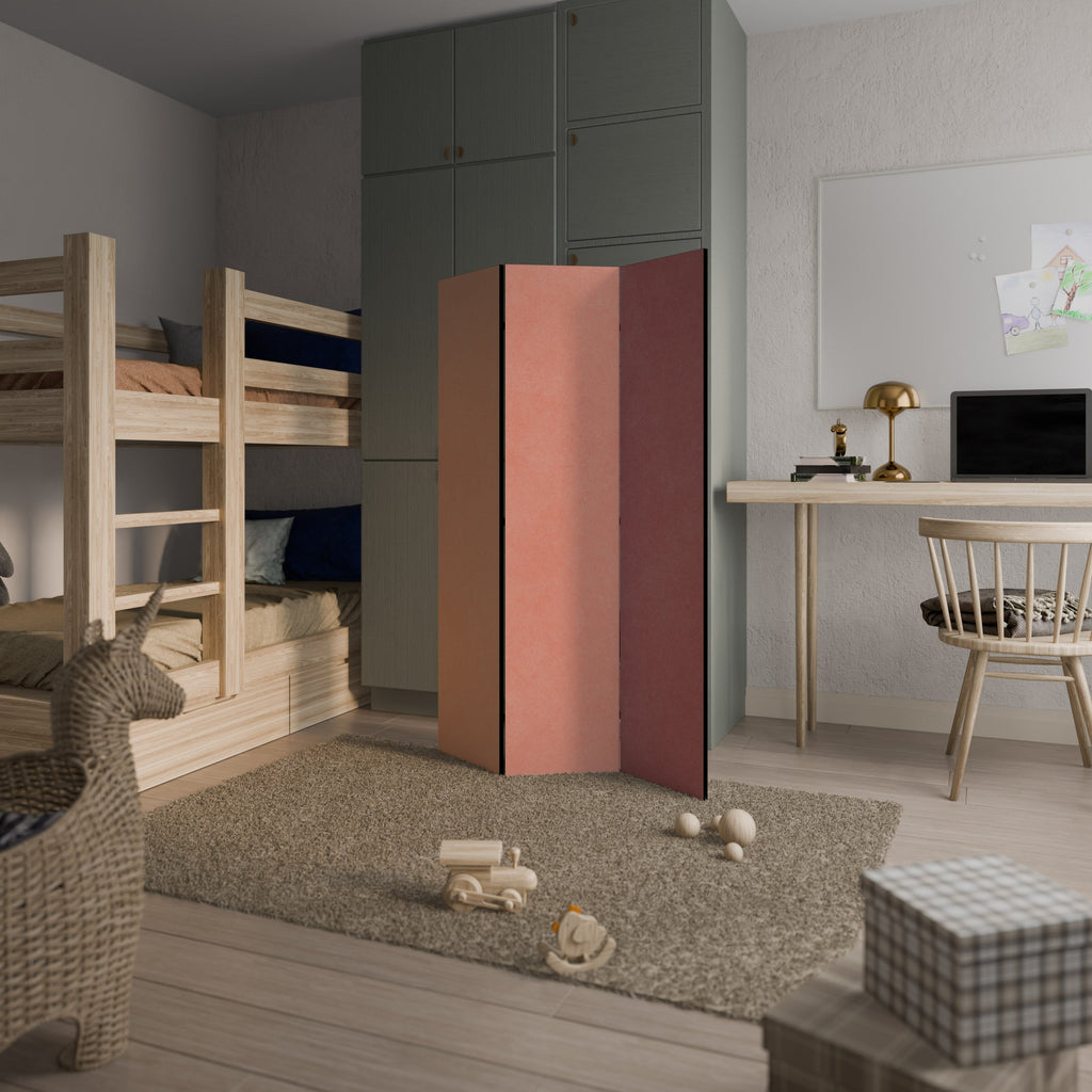 SMELLS LIKE PINK SPIRIT Decorative 3-Panel Room Divider