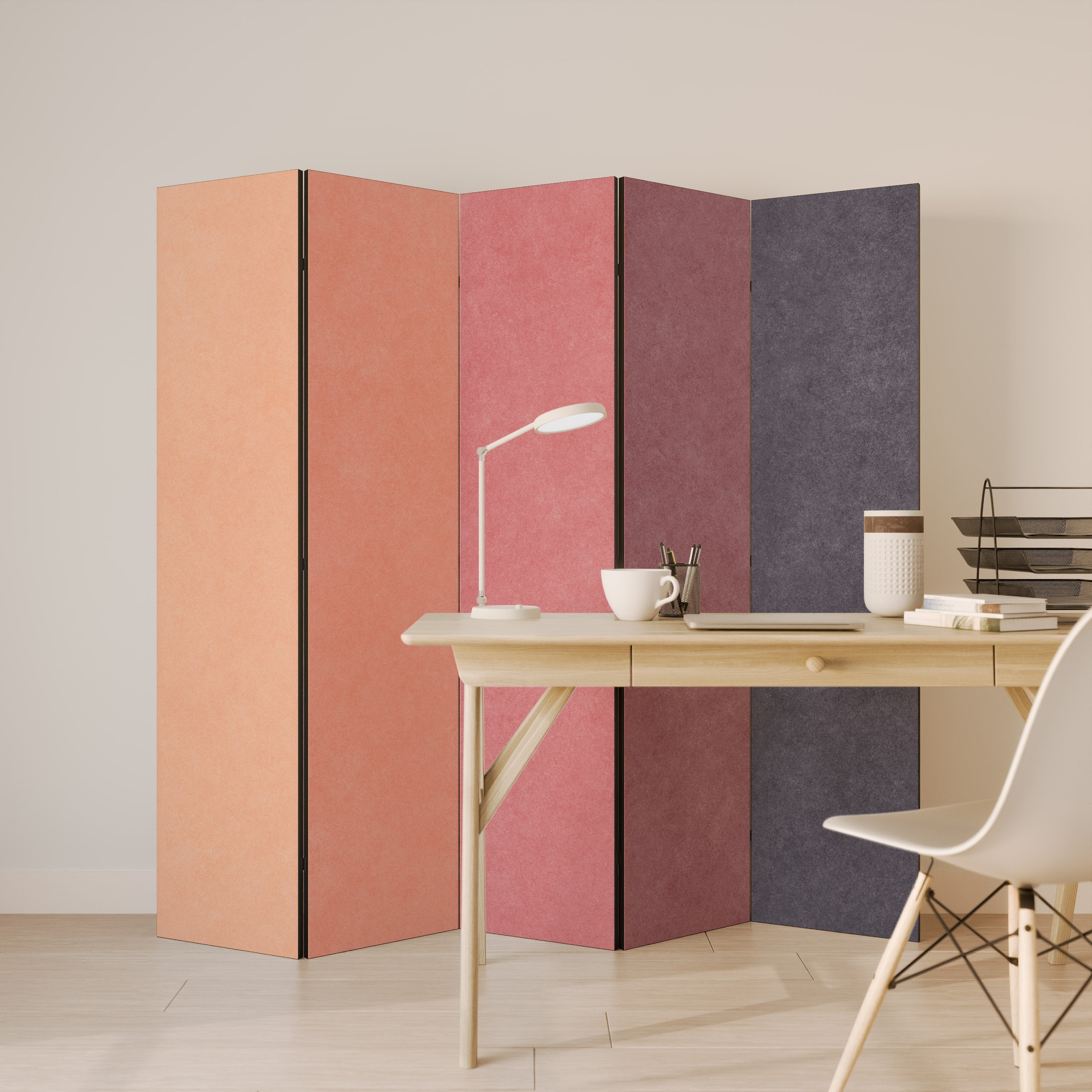 SMELLS LIKE PINK SPIRIT Dekorativer 5-teiliger Raumteiler