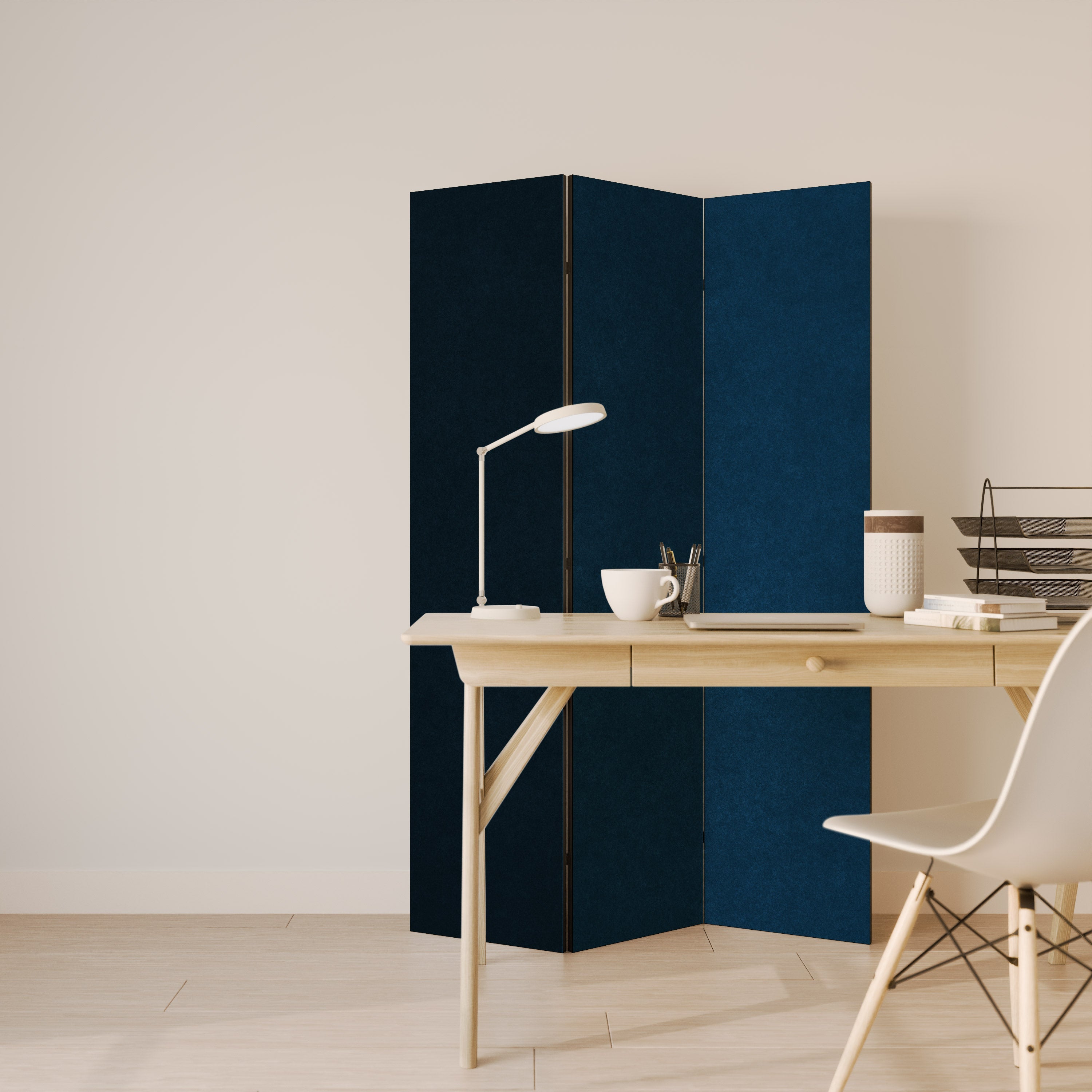 SHAKE IT BLUE Dekorativer 3-teiliger Raumteiler