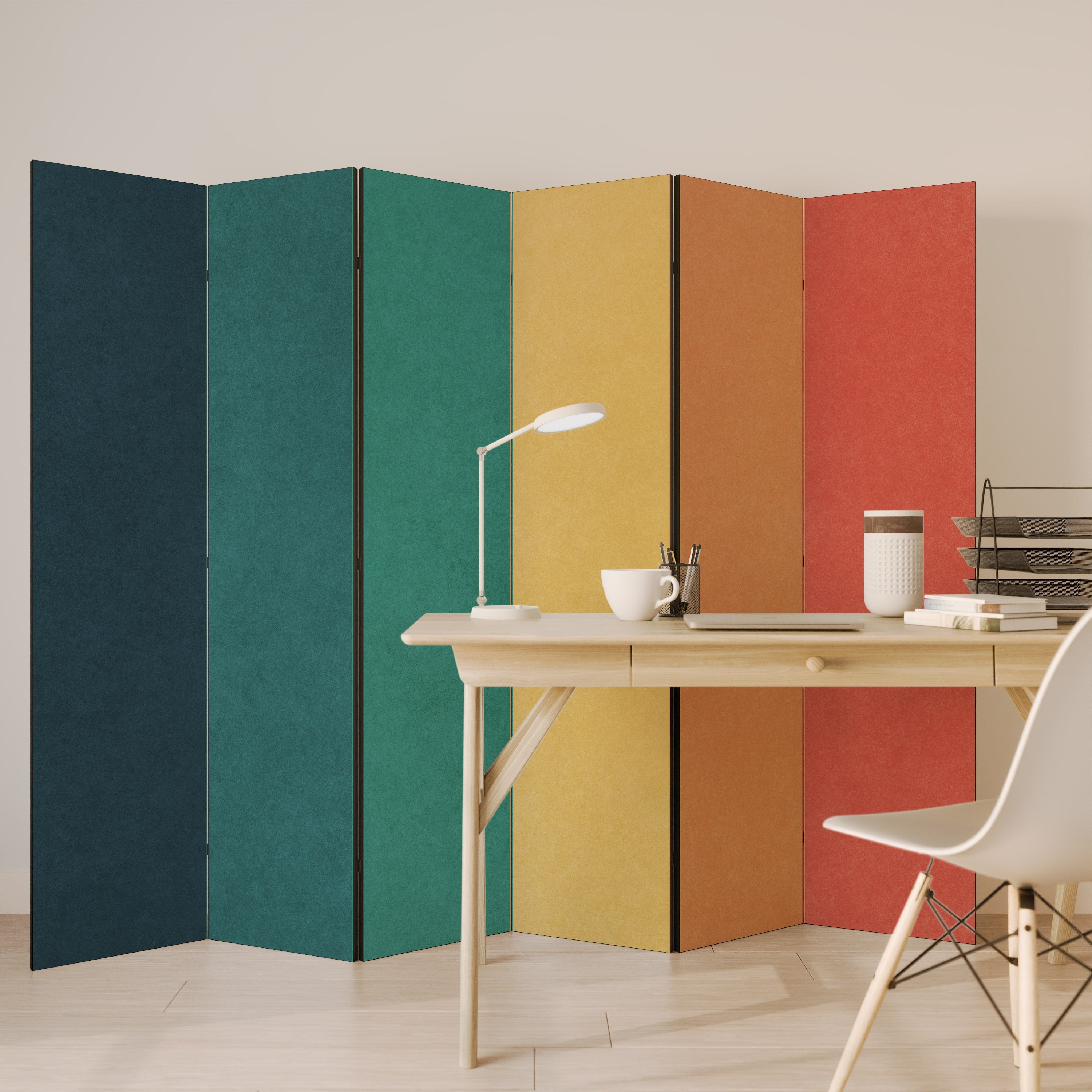 VIVA LA COLOR Dekorativer 6-teiliger Raumteiler