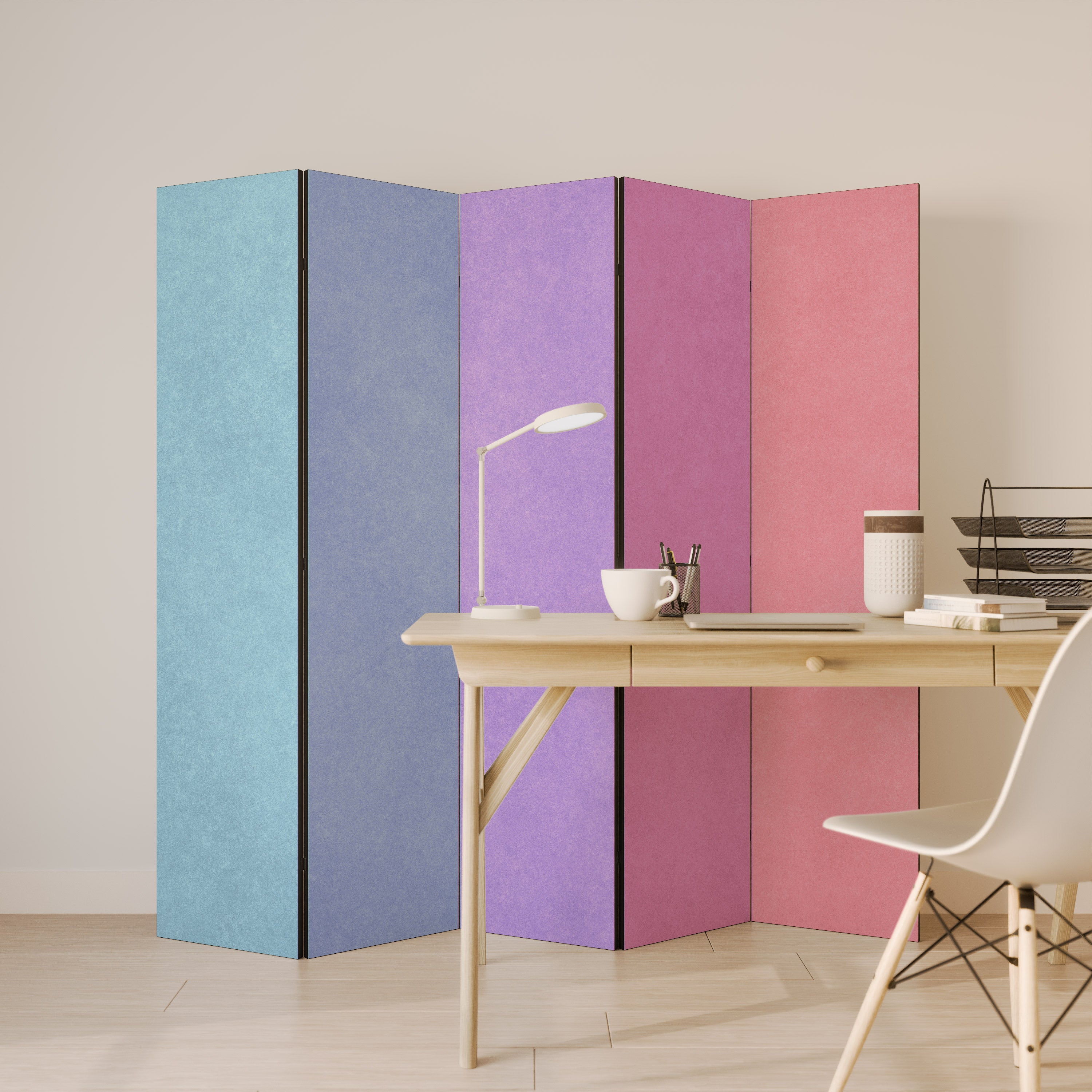 MY HEART WILL COLOR ON 5-teiliger Paravent