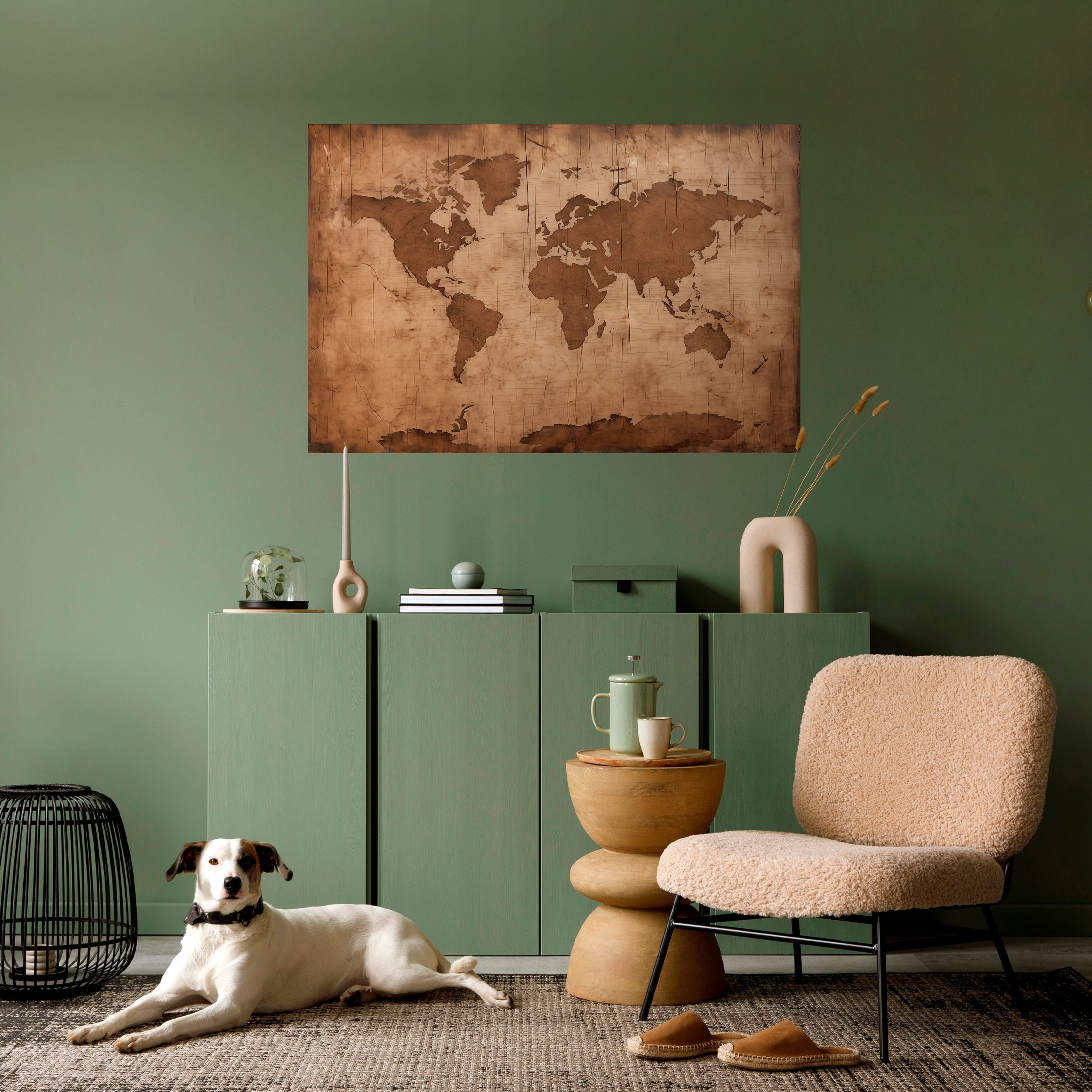 ALTER WELTKARTE Horizontales Poster zum Abziehen und Aufkleben