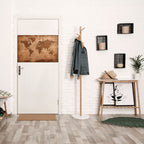 AGED WORLD MAP Peel and Stick Horizontal Poster