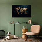 SHIMMERING WORLD SYMMETRY Selbstklebendes Horizontal-Poster