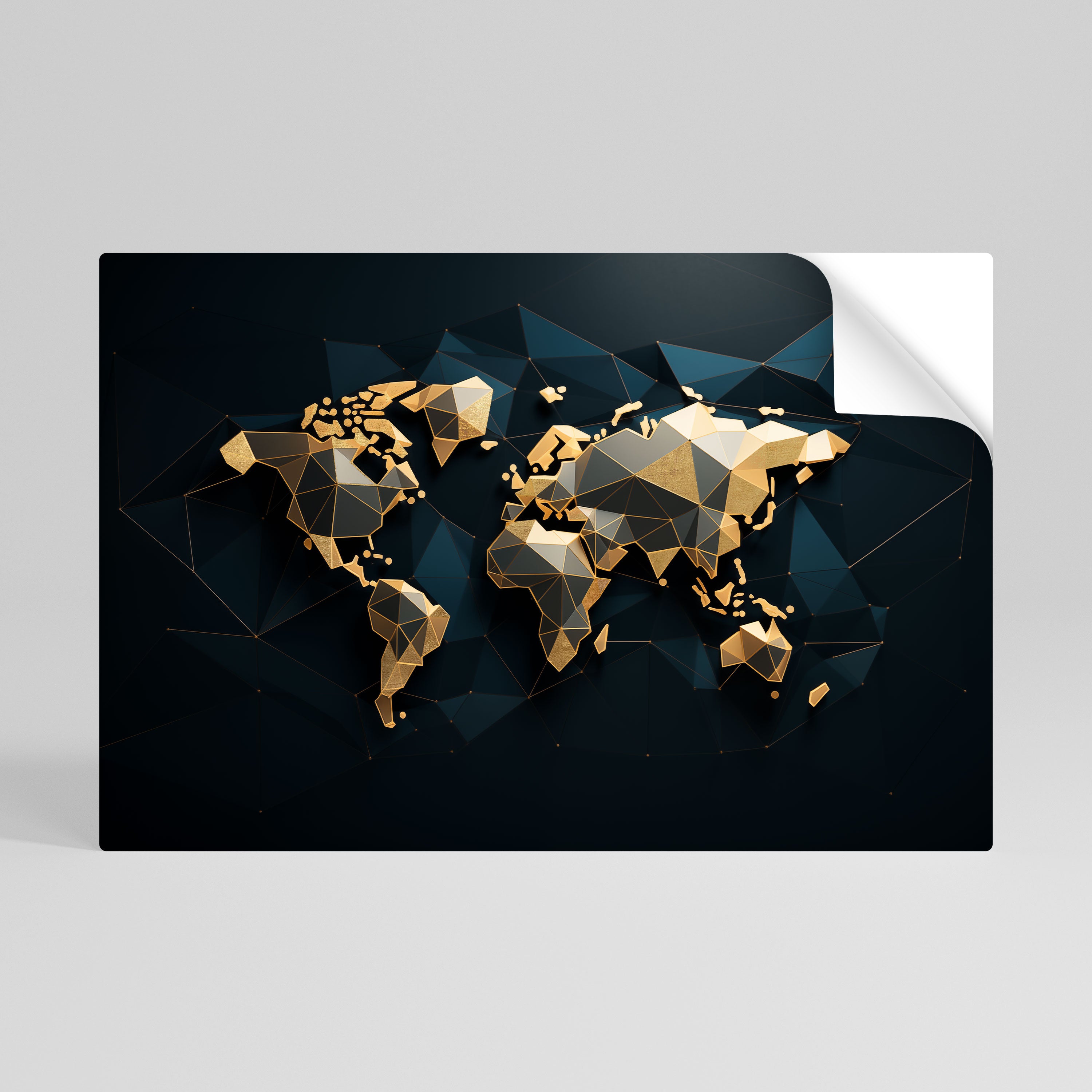 SHIMMERING WORLD SYMMETRY Selbstklebendes Horizontal-Poster
