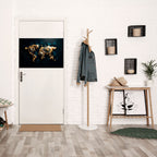 SHIMMERING WORLD SYMMETRY Selbstklebendes Horizontal-Poster